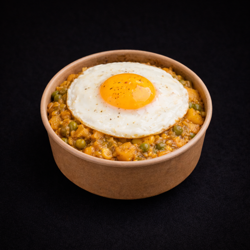 Charquicán con huevo frito