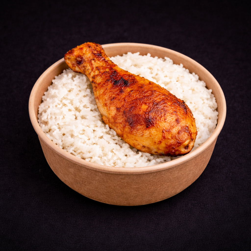 Pollo al horno con arroz