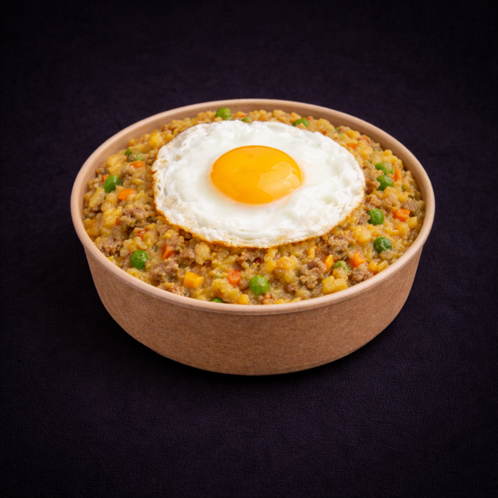 Charquicán con huevo frito