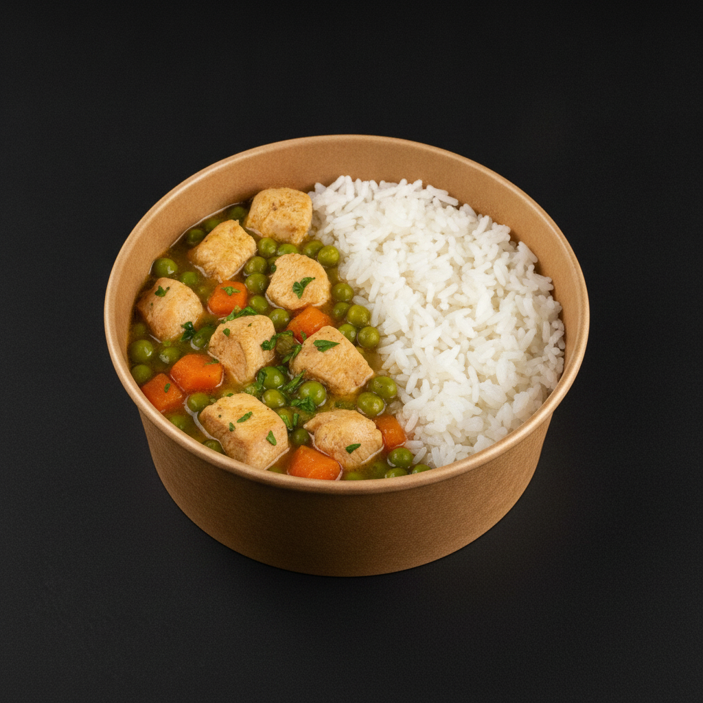 Pollo arvejado con arroz