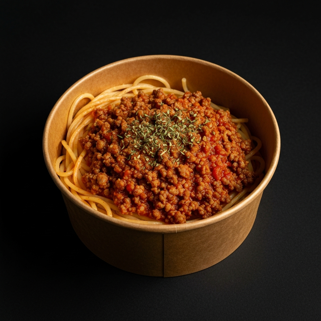 Tallarines con salsa boloñesa