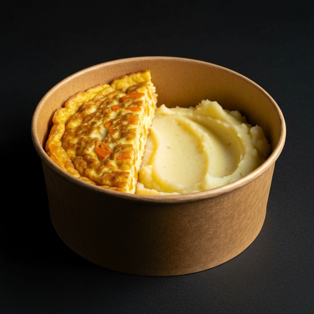 Tortilla de zanahorias con puré